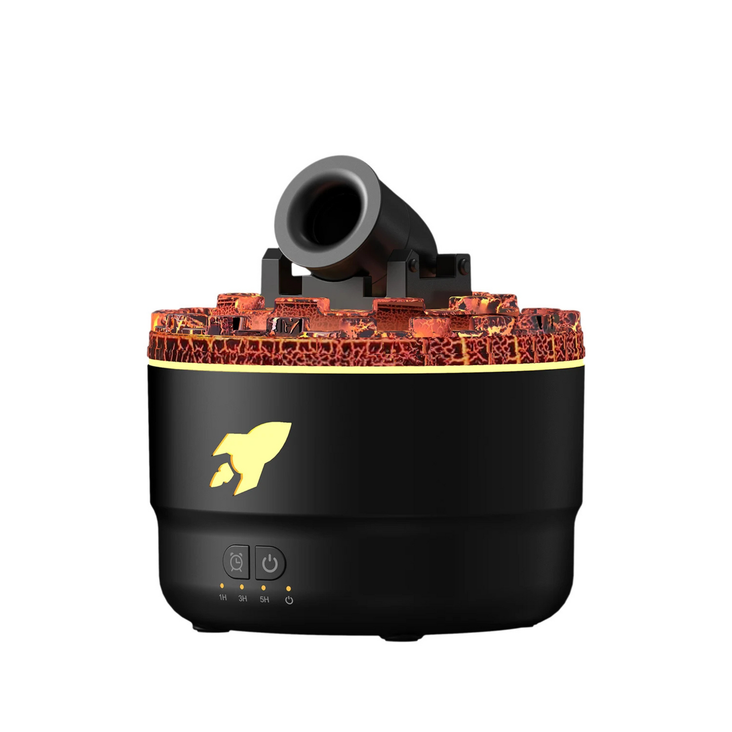 Diffuseur Canonya noir – design turbine moderne sur fond blanc