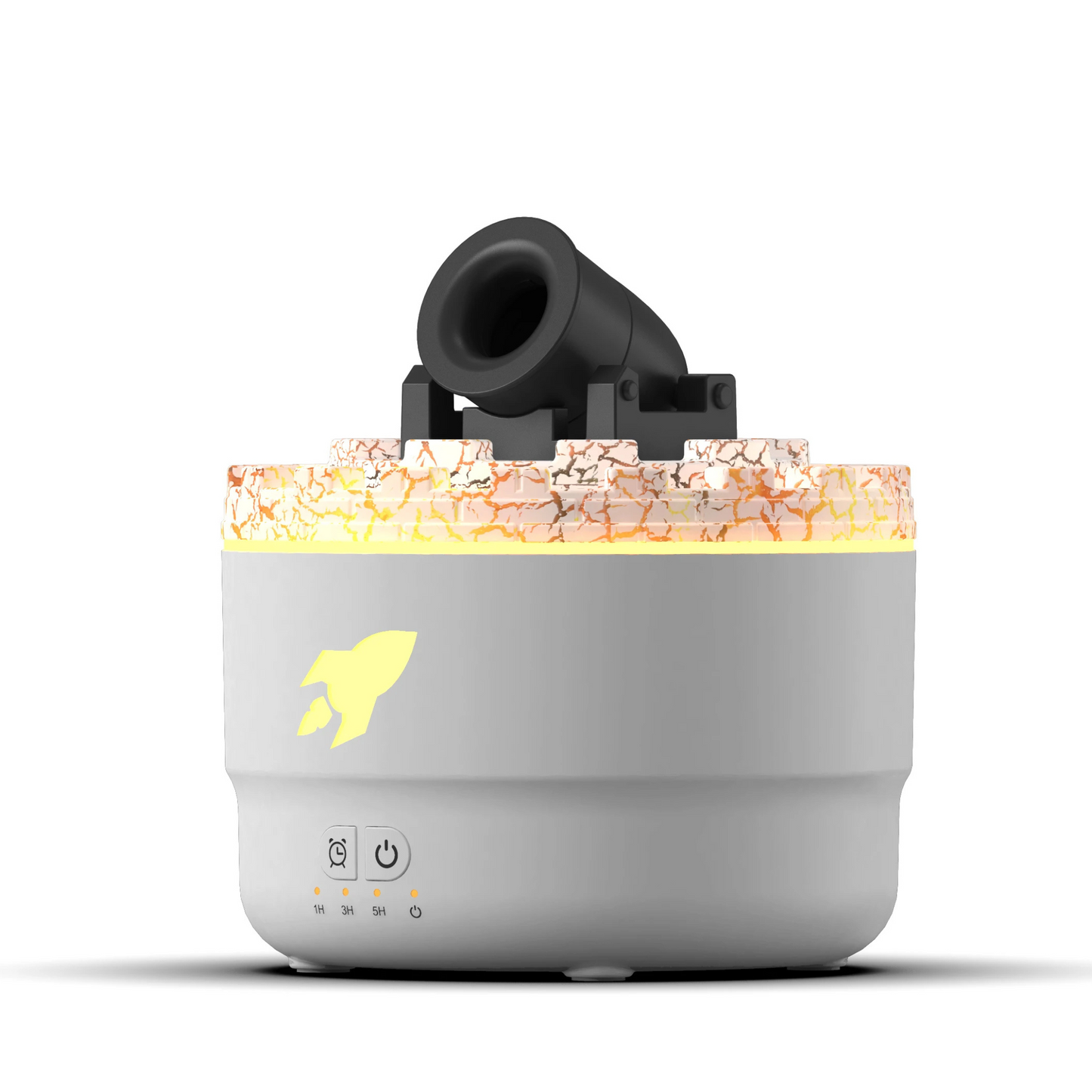 Diffuseur Canonya blanc – diffuseur LED futuriste sur fond blanc