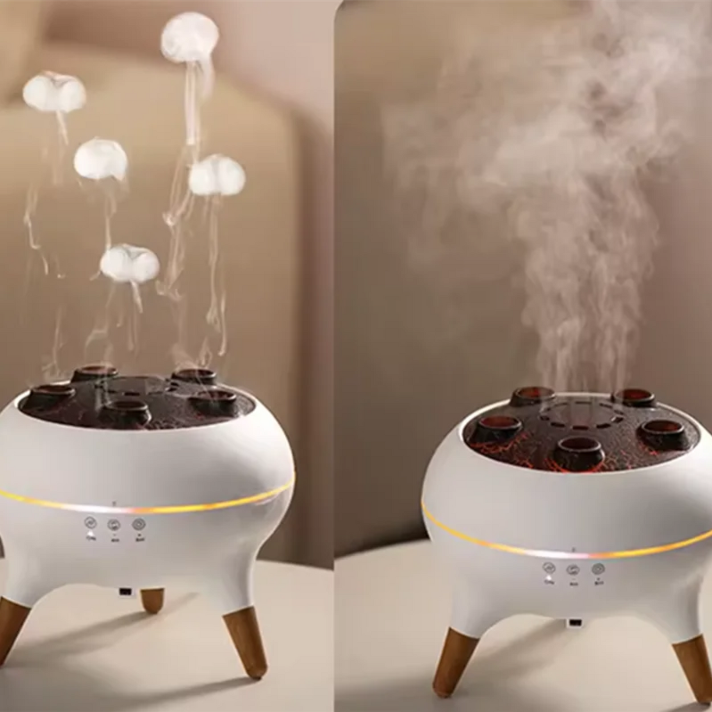 Diffuseurs Trivela en fonctionnement dans une chambre zen