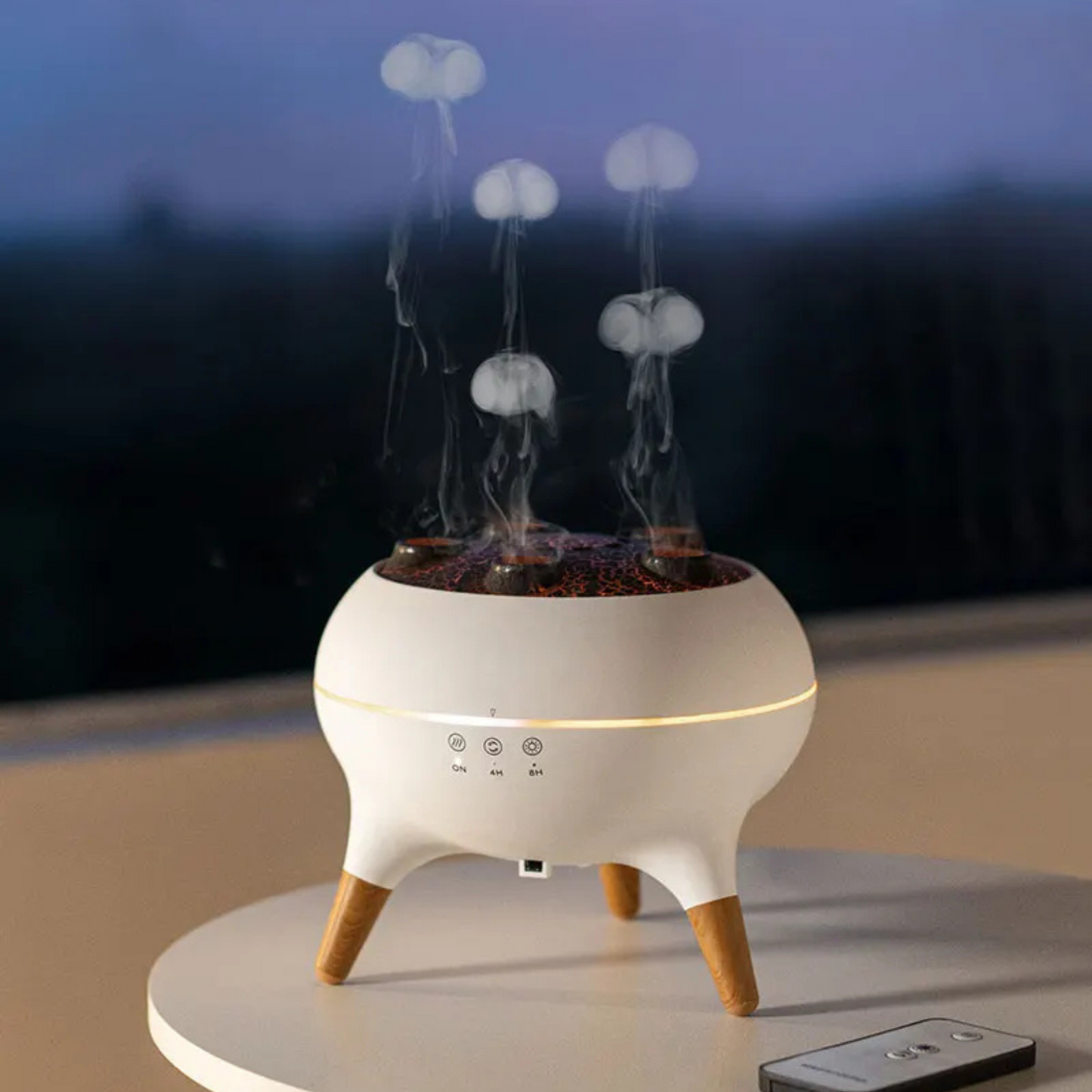 Diffuseur Trivela ambiance nuit avec brume et lumière LED