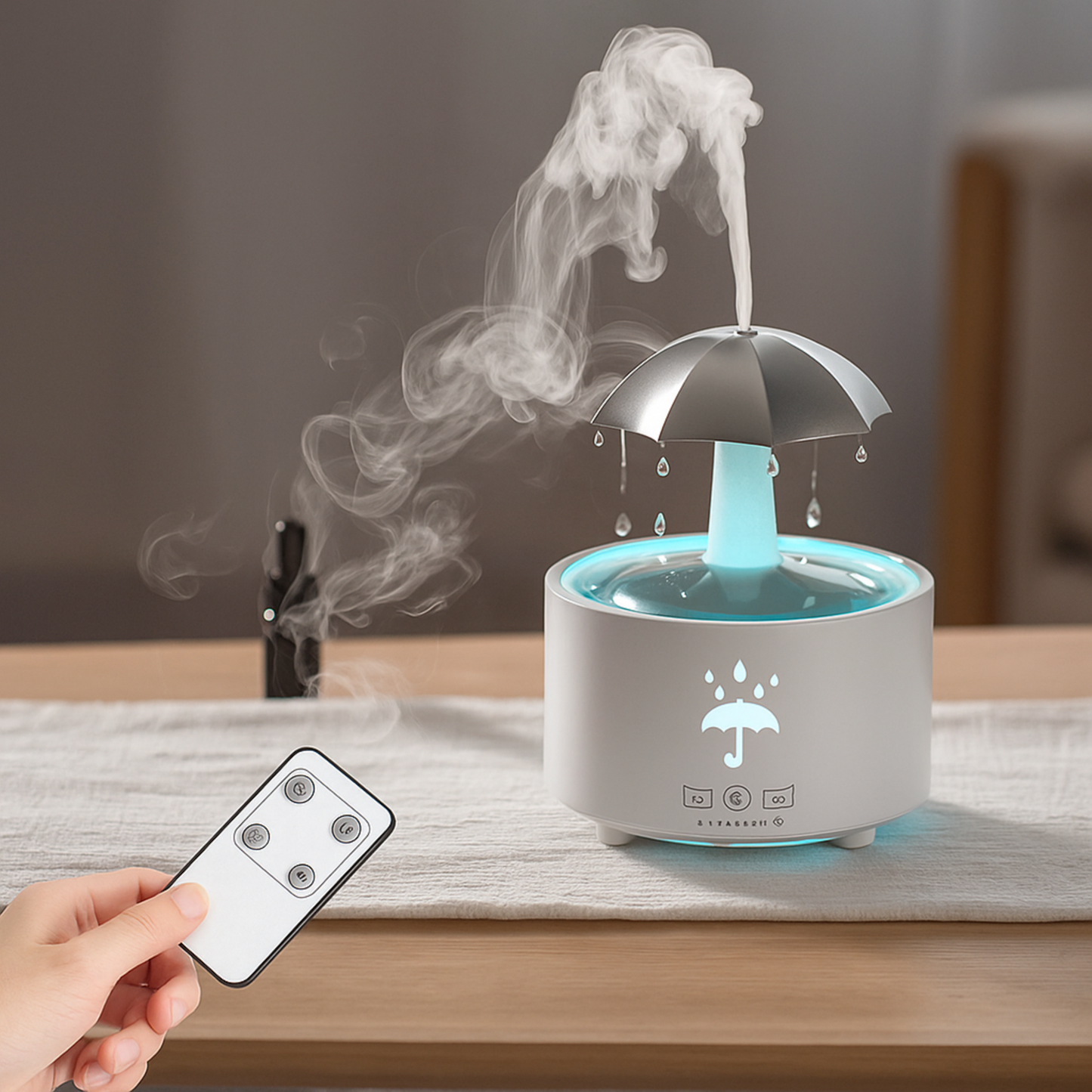 Diffuseur Oraya blanc avec télécommande
