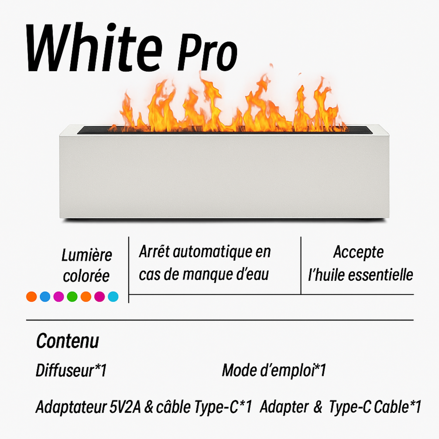Flaméa – Diffuseur brume et lumière flamme